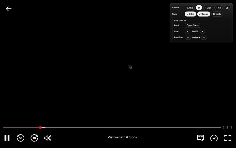 Sorted's player controls for skipping intros, speed and subtitles